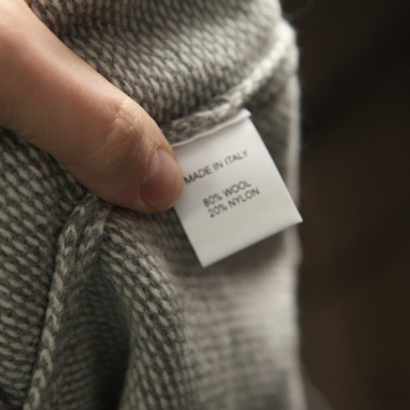 Luca Nobili Men's gray wool blend button front Sweater Large L - Picture 5 of 5